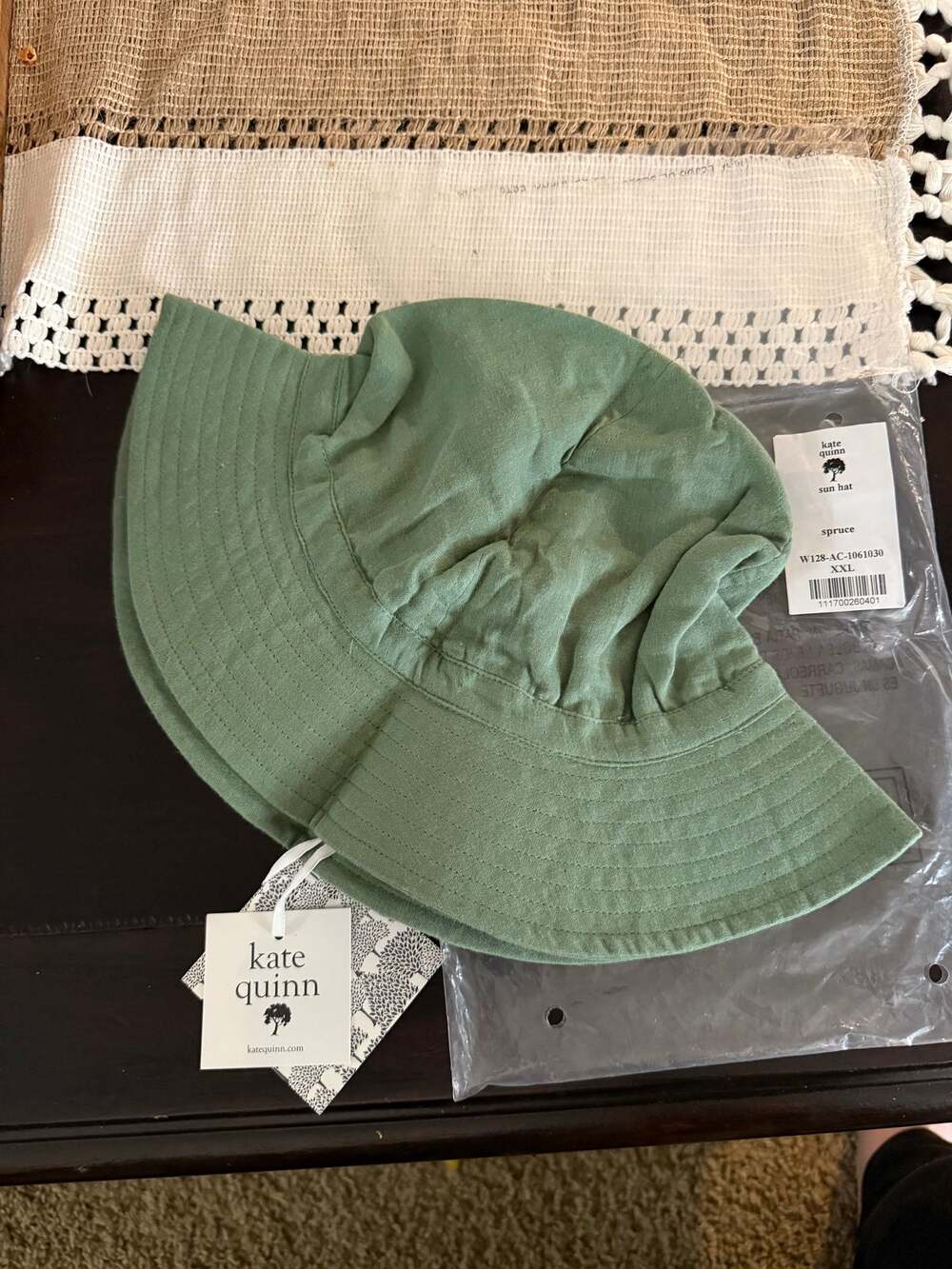 NWT Kate Quinn Spruce Green Sun Hat XXL